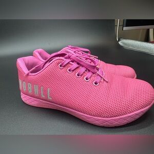NOBULL Women’s Bright Pink Knit Training Sneakers